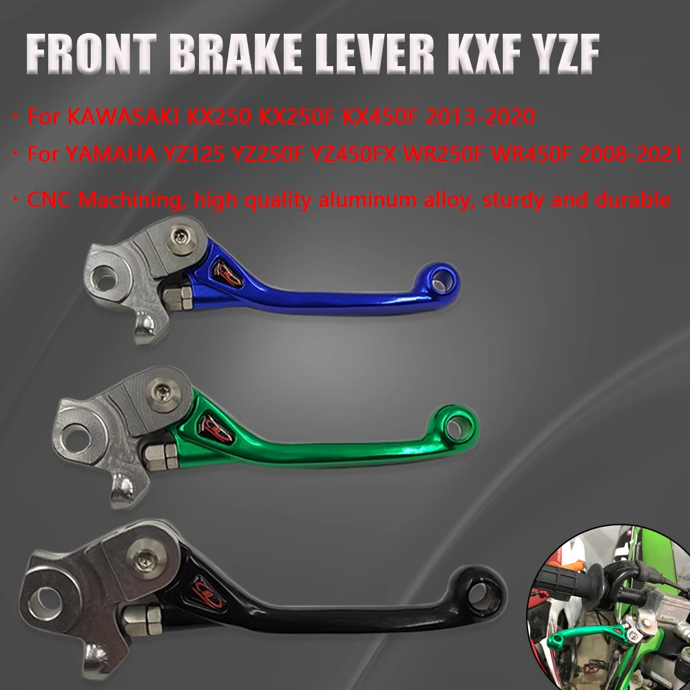 For YAMAHA 2008-2021 KAWASAKI 2013-2020 Motorcycle Front Brake Lever Handlebar Adjustable Folding Handle YZ250F WR450F KX250F