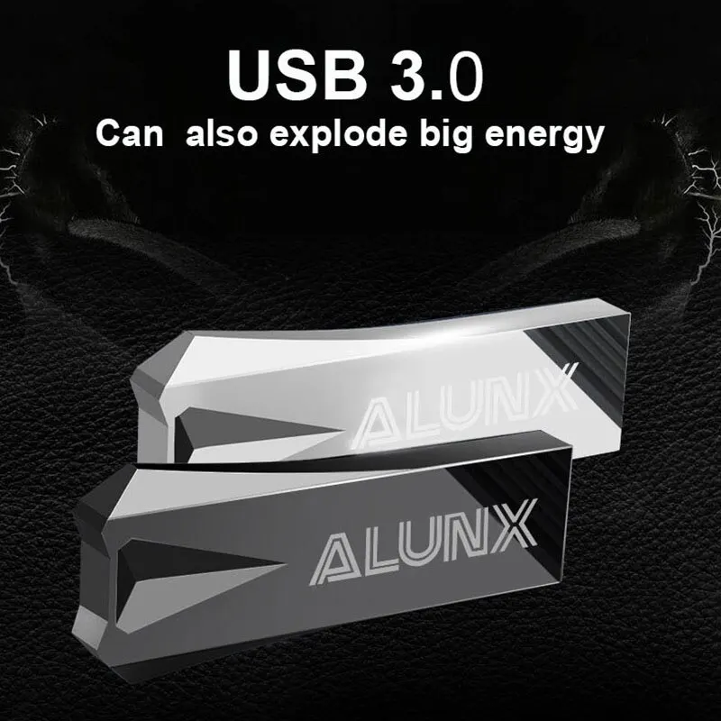 ALUNX USB 3.0 펜드라이브 메모리 스틱, 금속 USB 플래시 드라이브, 128Gb 펜 드라이브, 64 Gb, 8Gb, 16 Gb, 32Gb, 4 Gb