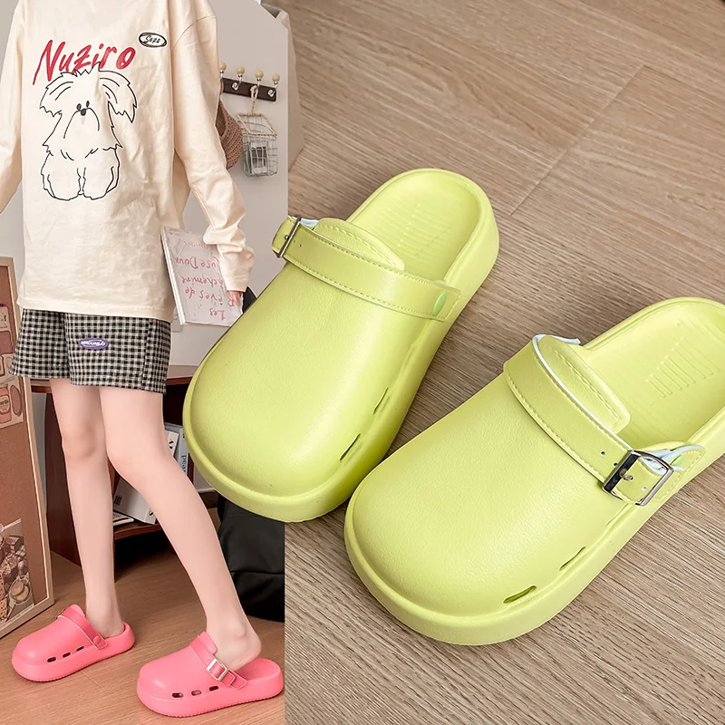 Women's Double Layer Clogs with Closed Toe Design - Breathable Crocs-Style Shoes, Lightweight & Comfortable for Summer & Daily W