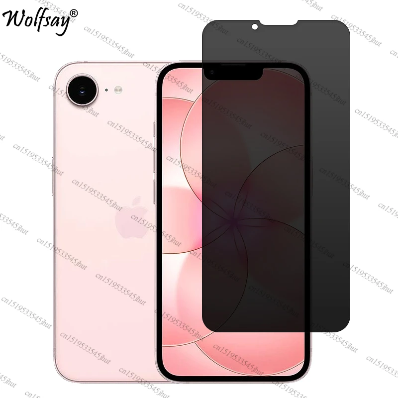 Protector de Pantalla de Privacidad para iPhone 17e, Vidrio Templado Antiespía para iPhone 17e 16e, Vidrio para Cámara para iPhone 17e, 6.1 pulgadas 2