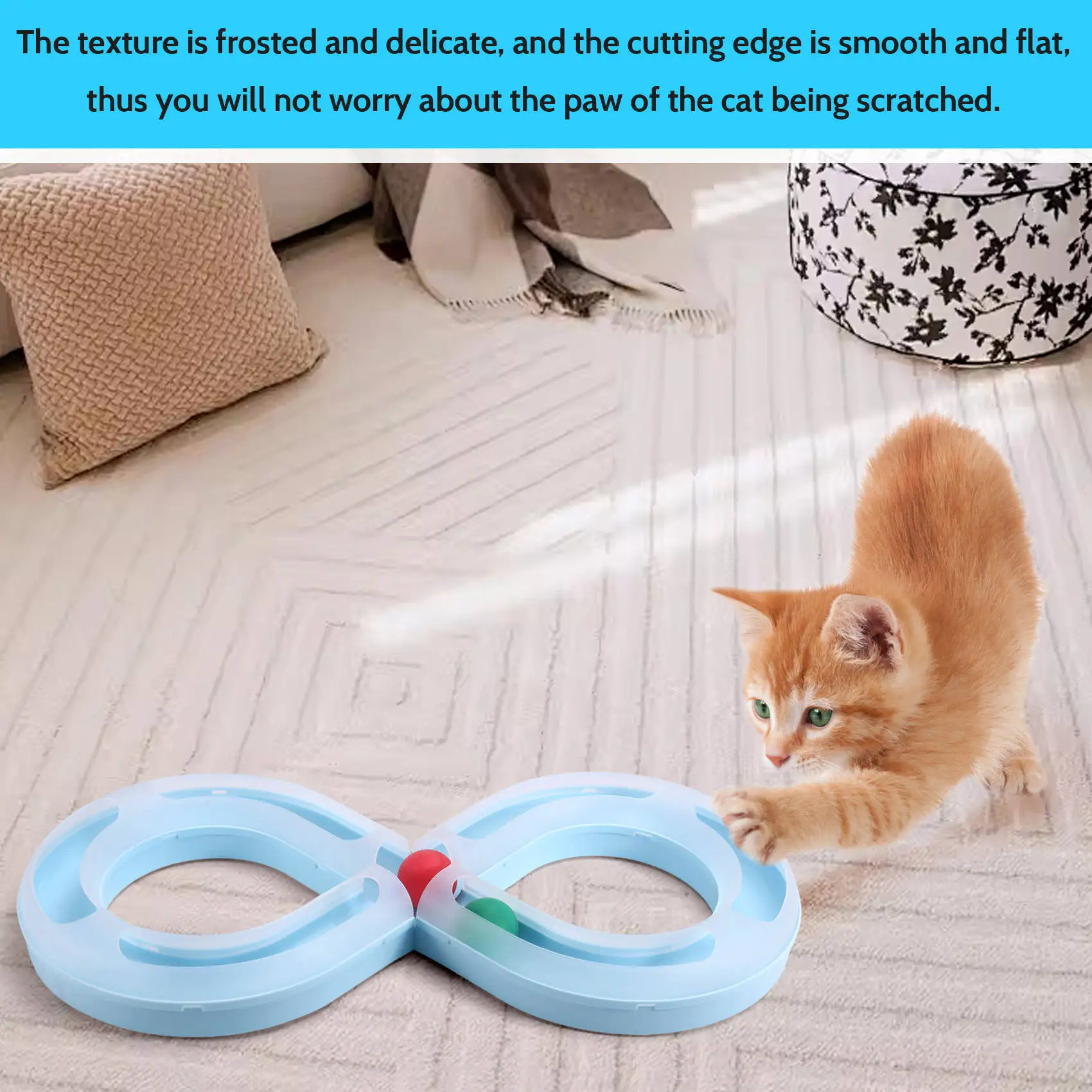 Household Cat Toy Turntable Cat Teasing Small Cat Tunnel Supplies Turntable Pet Turntable