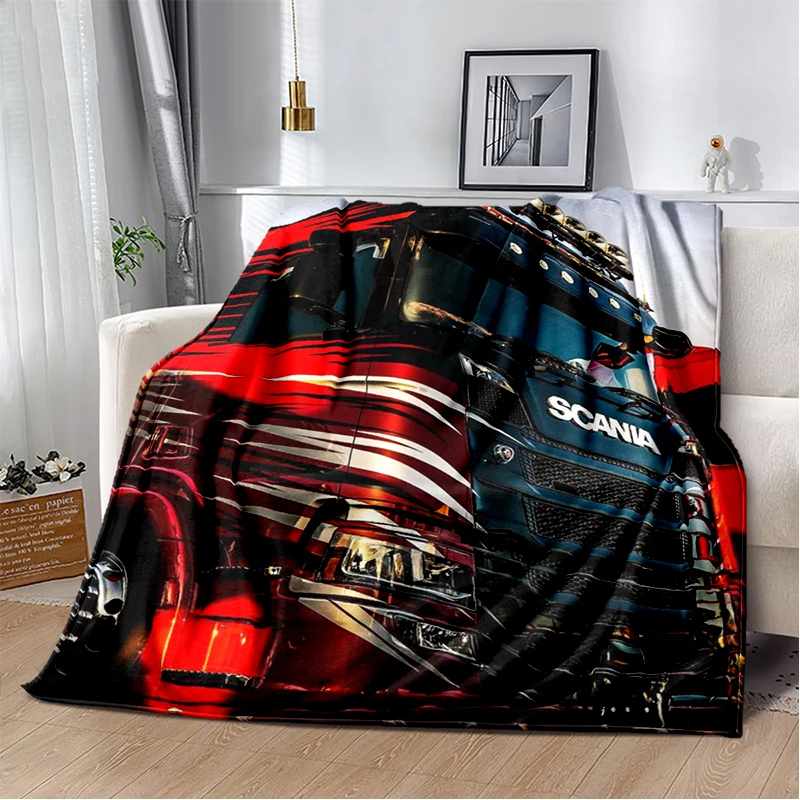 Classic S-Scania TOP Truck Soft Plush Blanket,Flannel Throw Blanket for Living Room Bedroom Bed Sofa Picnic Hiking Napping Gift