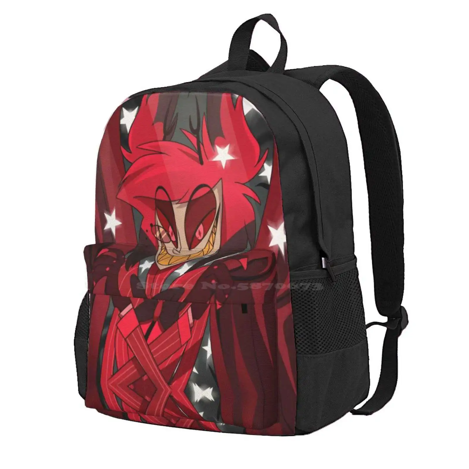 

Alastor The Show Begins !! Hot Sale Schoolbag Backpack Fashion Bags Hasbin Hotel Vivziepopo Angel Dust Alastor Radio Demon