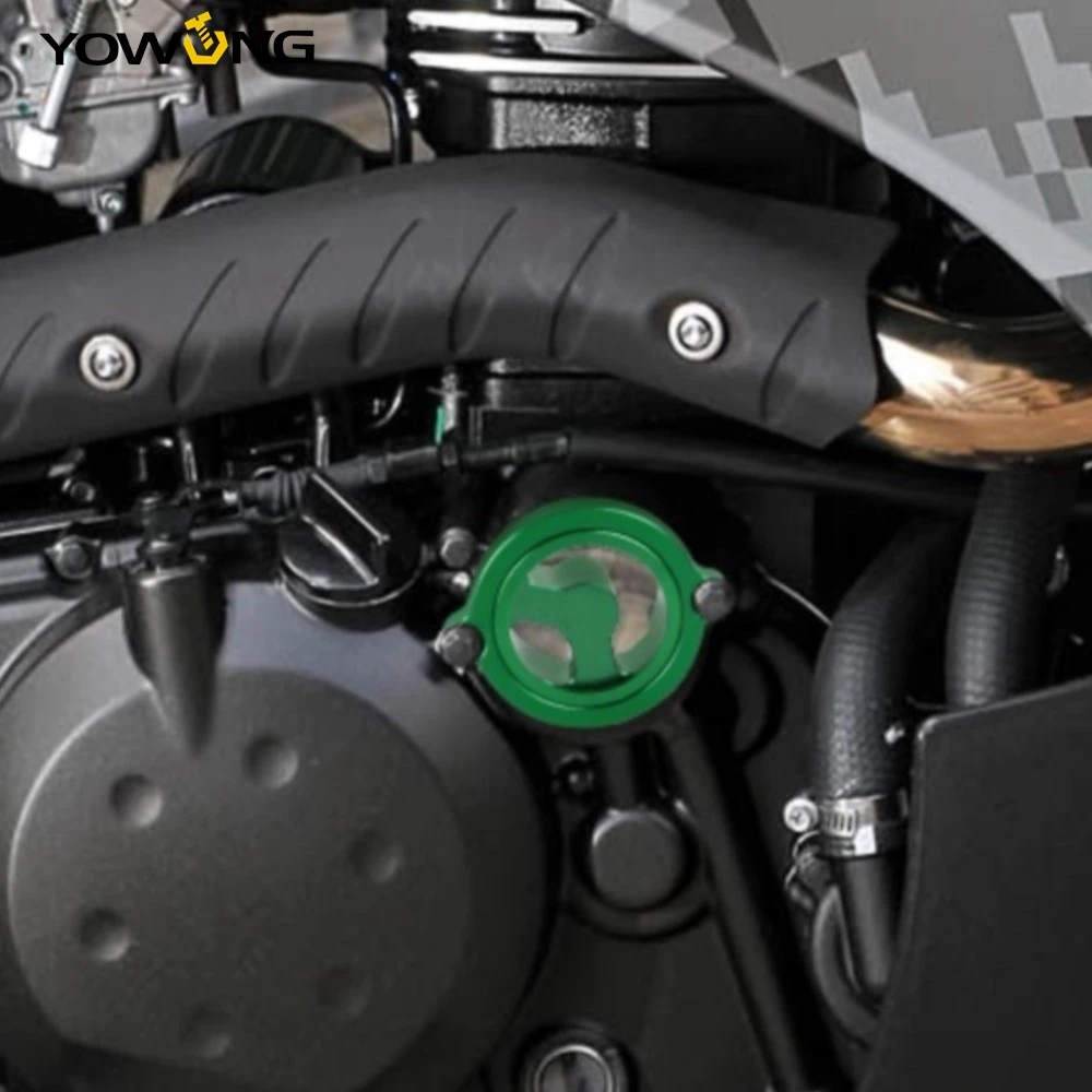 

Для Kawasaki KLR650 KLR 650 1987-2022 2023 2024 2025 крышка масляного фильтра двигателя мотоцикла с ЧПУ алюминиевые аксессуары Запчасти прозрачная крышка