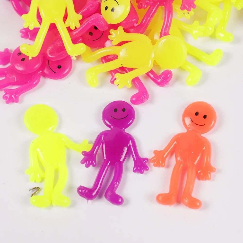 5-20 قطعة متعة لزجة تمتد الوجه المبتسم رجل صغير قرصة لعبة أطفال حفلة عيد ميلاد لصالح عيد الميلاد كرنفال الكبار هدية