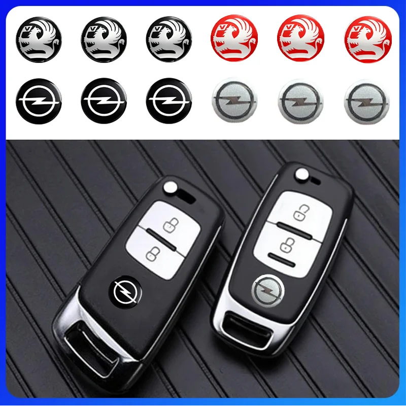 

New metal 14mm Opel Car Remote Key Fob Emblem Badge Radio button Sticker Replacement for Astra Mokka Insignia Zafira Corsa Tigra