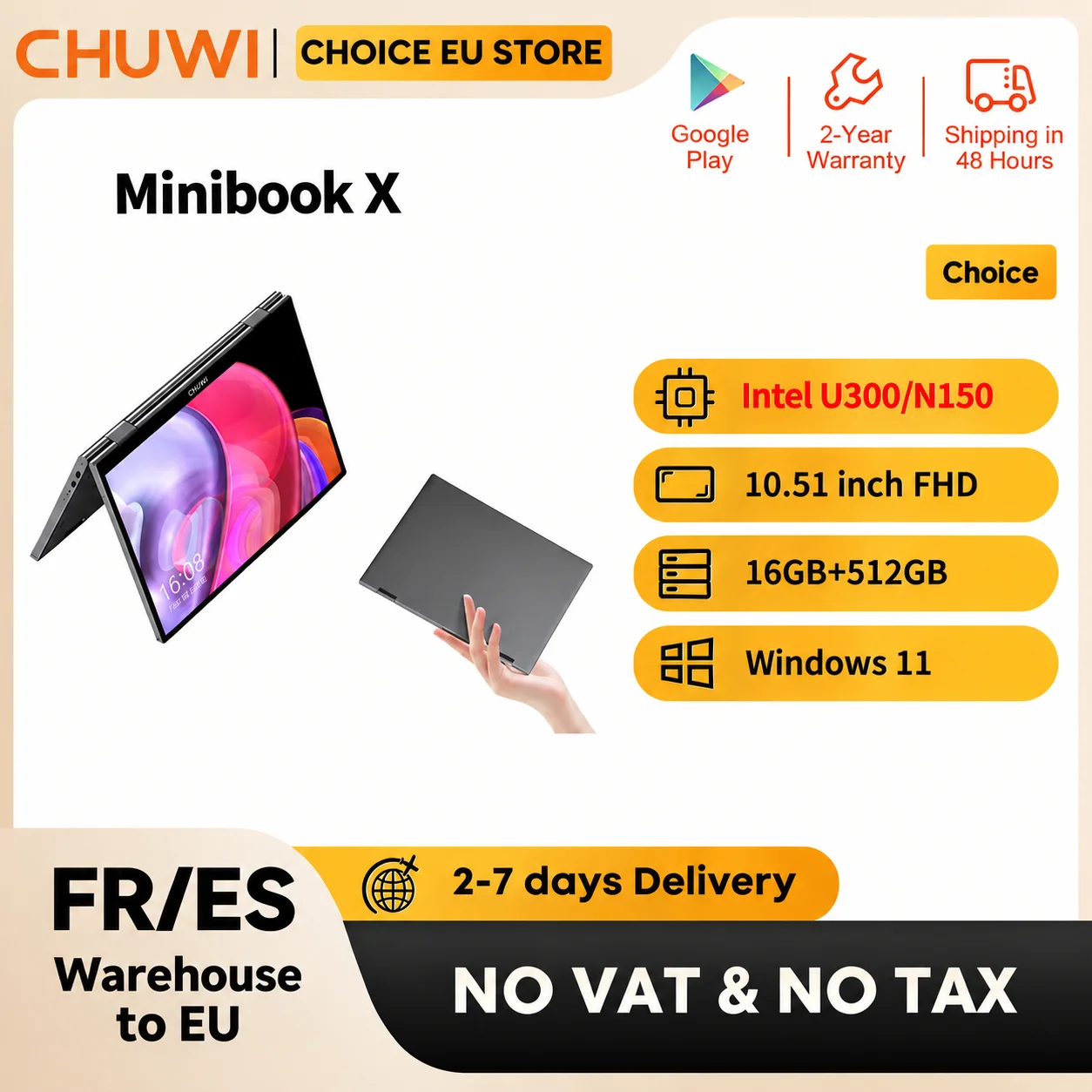 Portátil convertible Chuwi MiniBook X