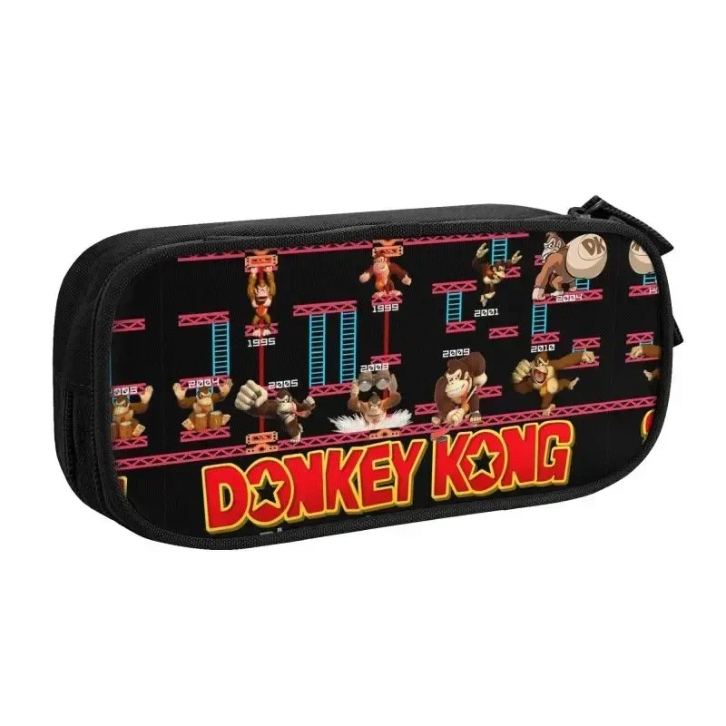 

Through Ages Donkey Kong Arcade Game Pencil Pen Case Stationery Bag Pouch Holder Box Organizer for Teens Girls Adults Student