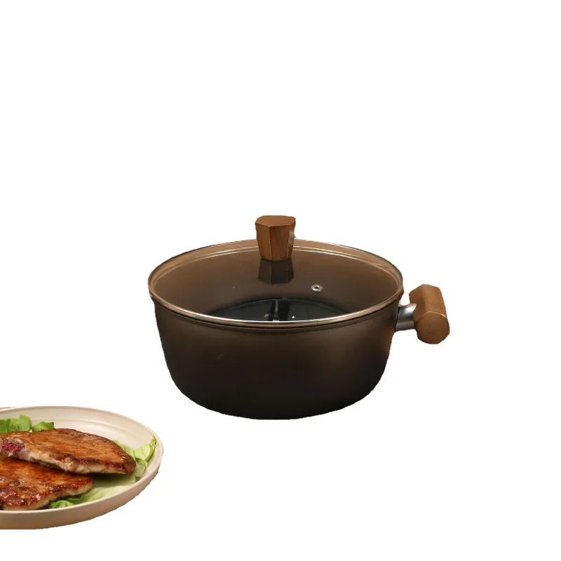 Wok, frying pan, soup pan, three-piece set, household kitchen utensils, scratch-resistant and scratch-resistant, extremely
