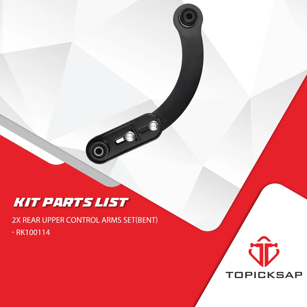 TOPICKSAP Adjustable Rear Upper Control Arms Left Right for Jeep Compass Patriot Dodge Caliber Mitsubishi Outlander 2007 - 2017