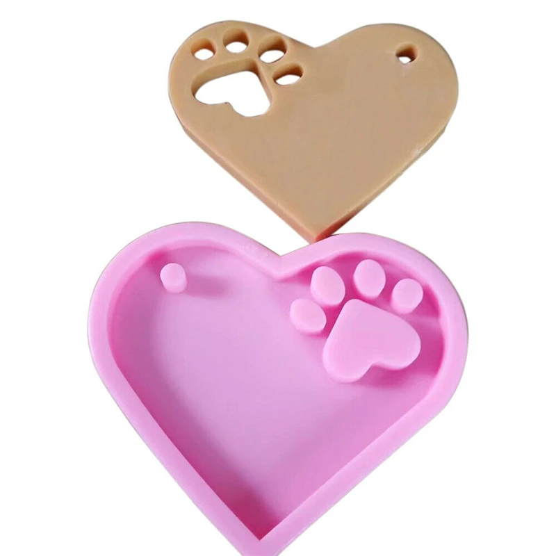 Love Heart Wine Glass Silicone Casting Epoxy Molds For Diy Resin Pendant Keychain Jewelry Tools Mould Uv Epoxy Handmade Craft
