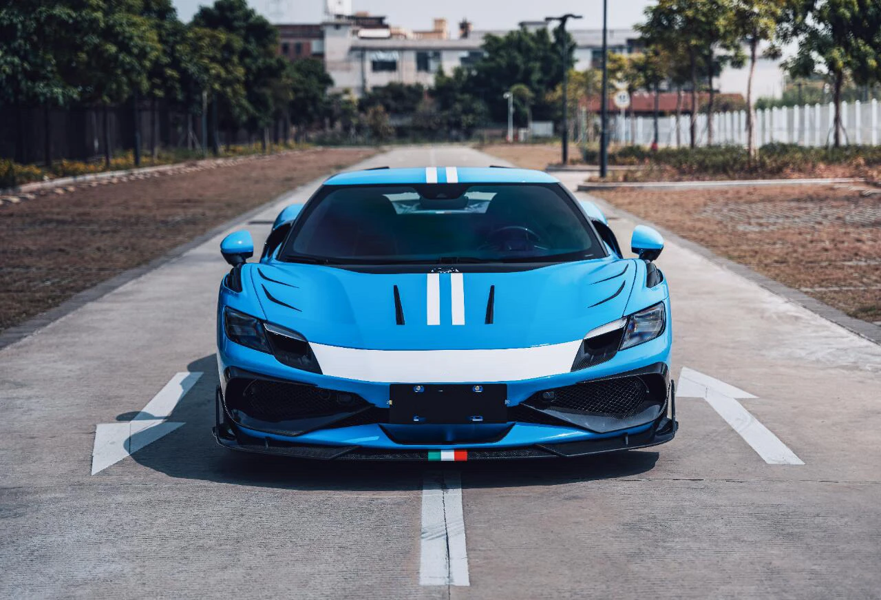 

Suitable for Ferrari 296GTB Modified BF Bat Dry Carbon Small Surround Cover Front Lip Side Skirt Rear Lip Tail