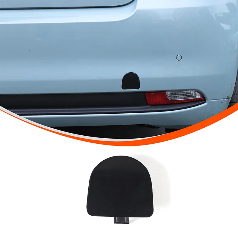 

cheya ABS Black Car Front Rear Tow Hook Cover Tail Trailer Cap Trim for Fiat Abarth 500 595 2016 + Exterior Replacement Parts