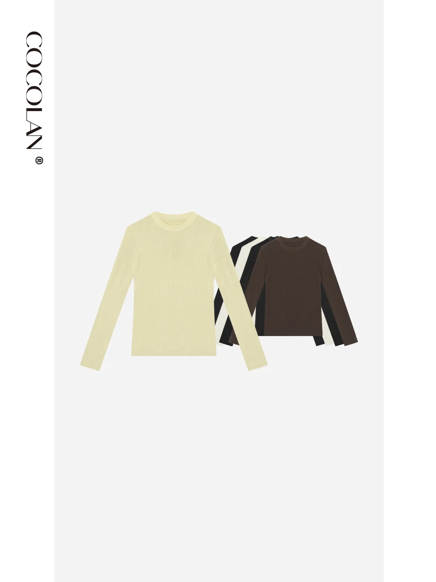 

Женский облегающий вязаный свитер из шерсти и шелка (смесовая ткань), однотонный, национальный стиль, зима 2025