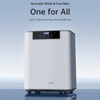 Anycubic Wash&Cure Machine for LCD SLA DLP 3D Printer Models 14.9L Maximum Cleaning Size with Spray Cleaning and 360° Dimensiona