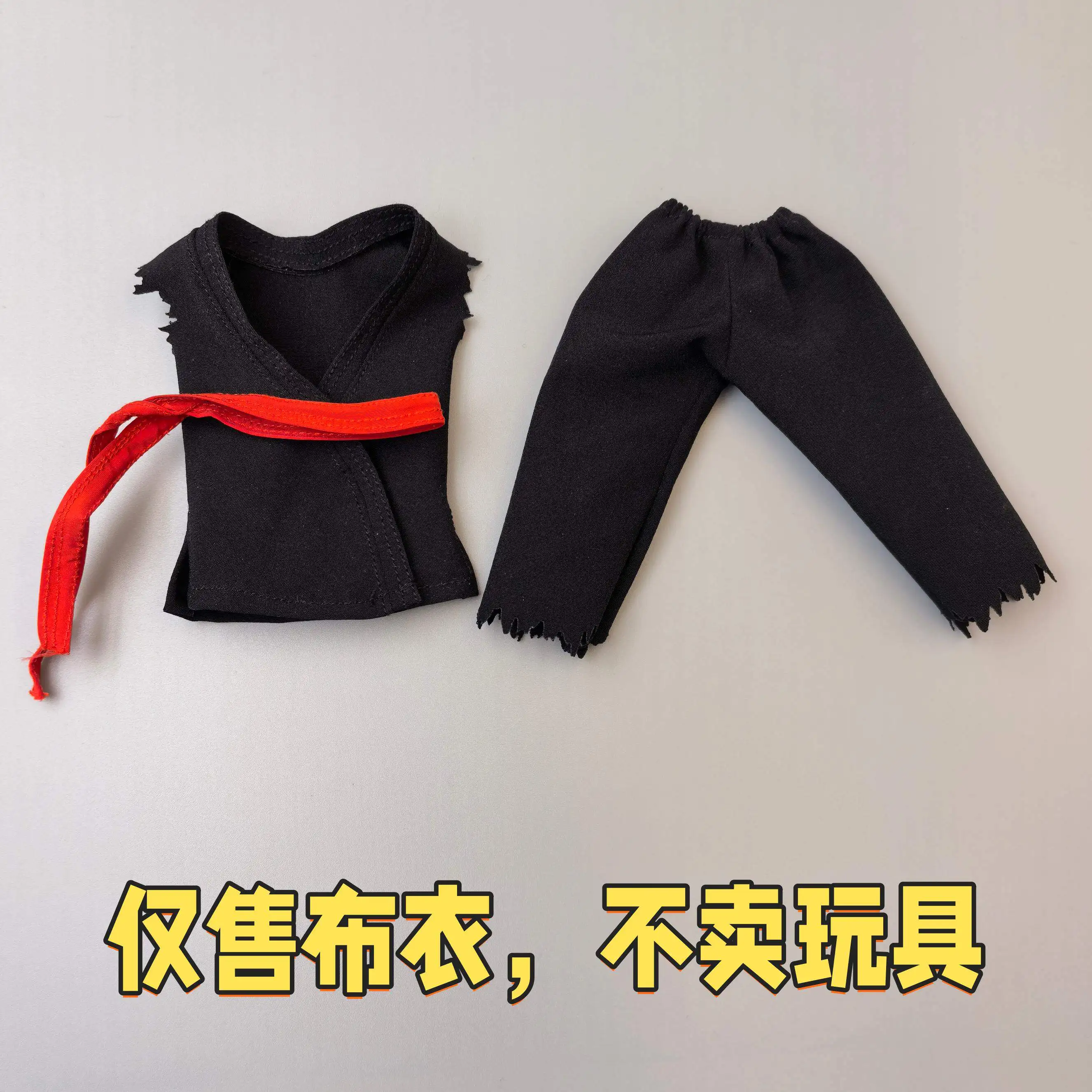 【Nur Kleidung】1/12 Street Fighter Ryu Ken Taekwondo Judo-Trainingsanzug, Weste, Hose, Gürtel-Set für 6-Zoll-Actionfiguren, Romankey-Körper – Detail 15