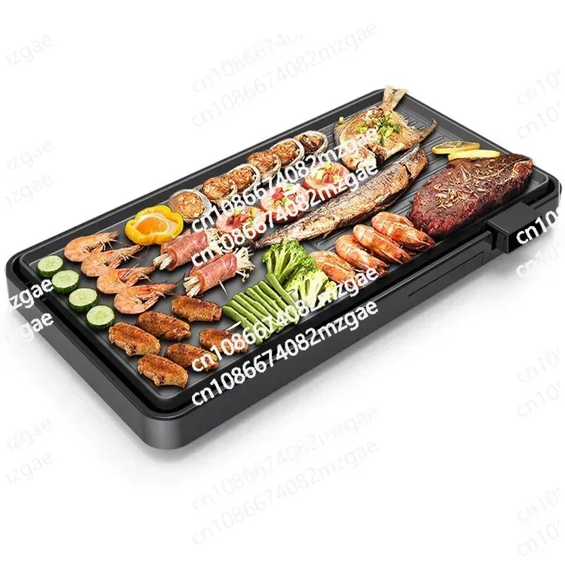 Parrilla eléctrica antiadherente multifuncional, barbacoa coreana para varias personas