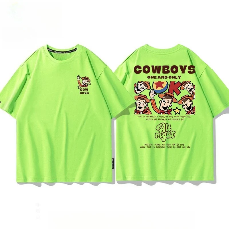 

Summer Teen Cotton T-shirt Cartoon Toy Story Print Top Kids Clothes Fashion T-shirt Baby Boys Girls Cute Short Sleeve Kid Wear