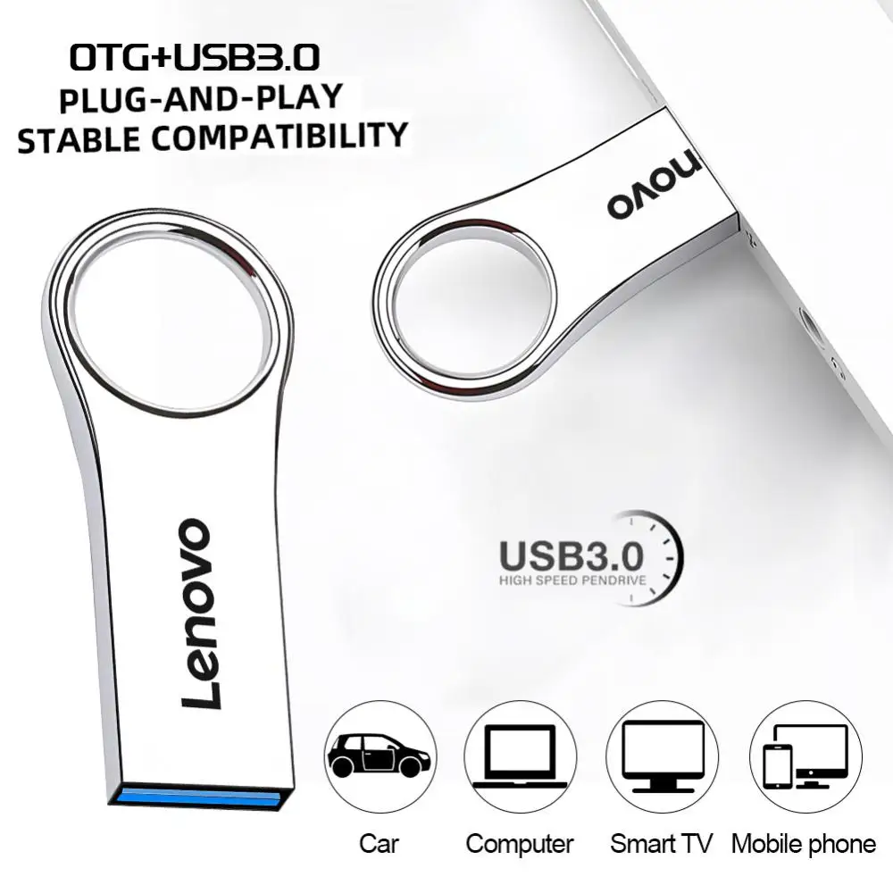 USB-флеш-накопитель Lenovo 128 ГБ, внешний флэш-накопитель для IPhone, IPad, планшета, компьютера