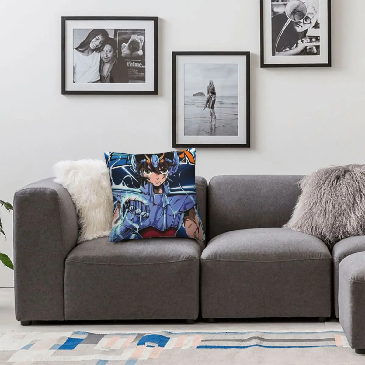 Saint Seiya Anime Chevaliers Du Zodiaque Square Pillowcase Pillow Cover Cushion Zip Decorative Comfort Throw Pillow for Home