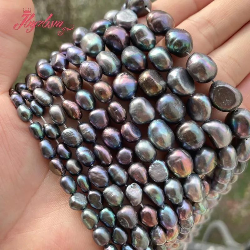 5-7/8-9/9-10mm Black Potato Irregular Freshwater Pearl Natural Stone Beads for DIY Women Necklace Bracelet Jewelry Making 15
