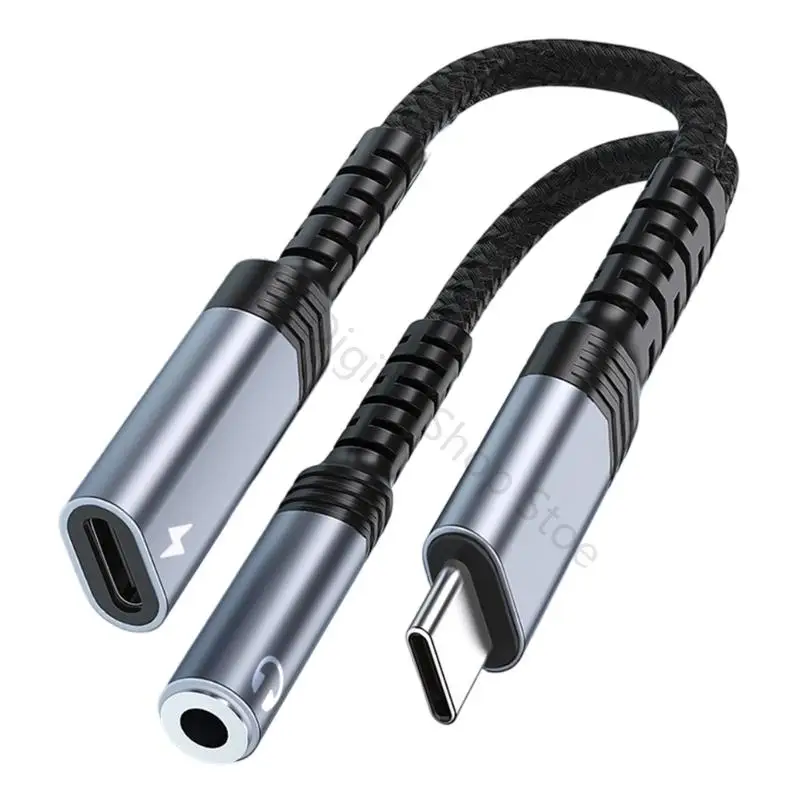 96BA Wire Music Converter USB C auf 3,5 mm Kopfhörer- und Ladegerät-Adapter für den Pendelverkehr – Detail 10