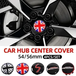 4pcs 54mm 56mm Car Wheel Center Cap Logo Hub Badge Rims Cover for Mini Cooper S F54 F55 F56 F57 F60 R56 R57 R58 R59 R60 JCW One