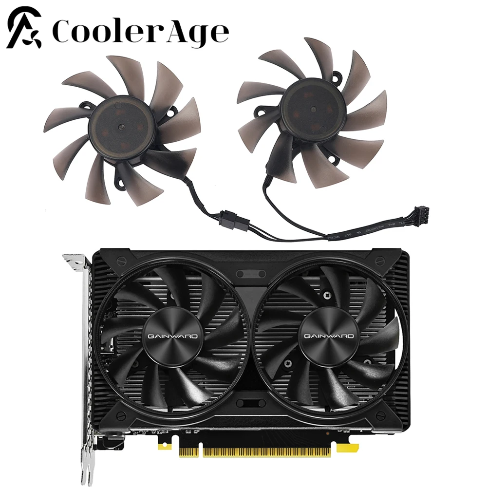 

Видеокарта для вентилятора Gainward GTX 1630 1650 D6 Ghost 75 мм TH8015S2H-PAB03 GTX16030 GTX1650, сменный охлаждающий вентилятор для видеокарты