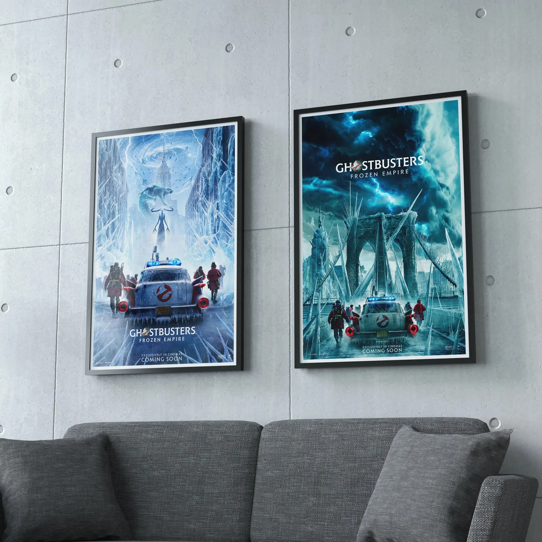 2024 Ghostbusters Frozen Empire Movie Poster Wall Art Canvas Print Poster Canvas Wall Home Decor Living Room Decor