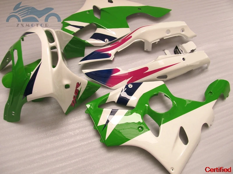 Full set fairings kit for Kawasaki Ninja 1994 1995 1997 ZX6R fairing kits ZX 6R 636 94-97 green white body motorcycles