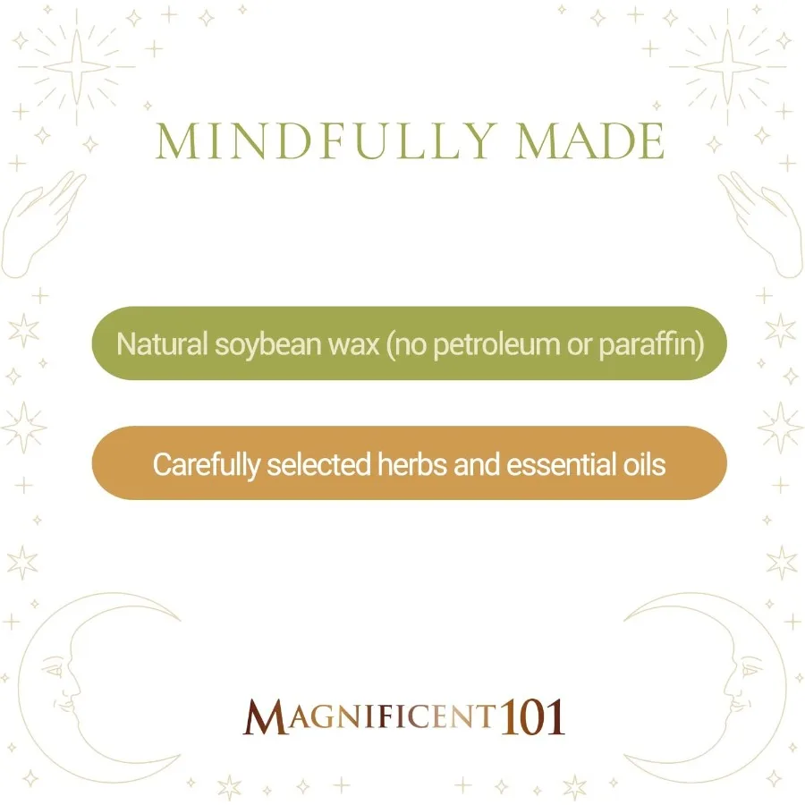 Свеча для размазывания беспокойства, 6 унций, соевый воск, 35 часов ожогов, наполненная лимонным розмарином, сандаловым деревом, денежная свеча для энергии C