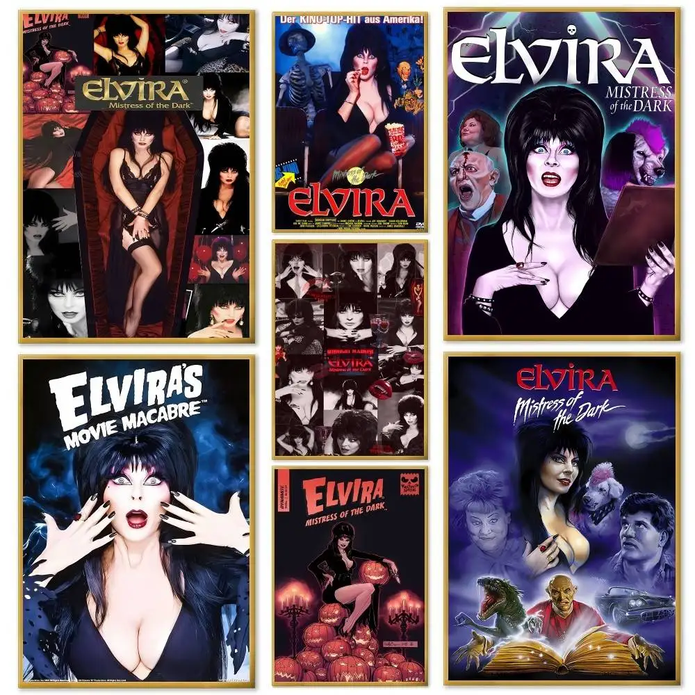 Movie E Elvira Mistress Of The Dark Poster And Prints Wall Art Pictures For Modern Bedroom Game Room Home Decor