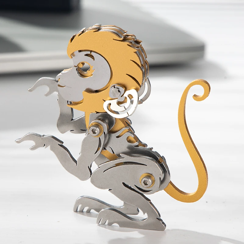 

MOKR Monkey 3D Metal Jigsaw Puzzle Children's Toy DIY Handcrafted Assembly Model Christmas Birthday Gift Education and Training