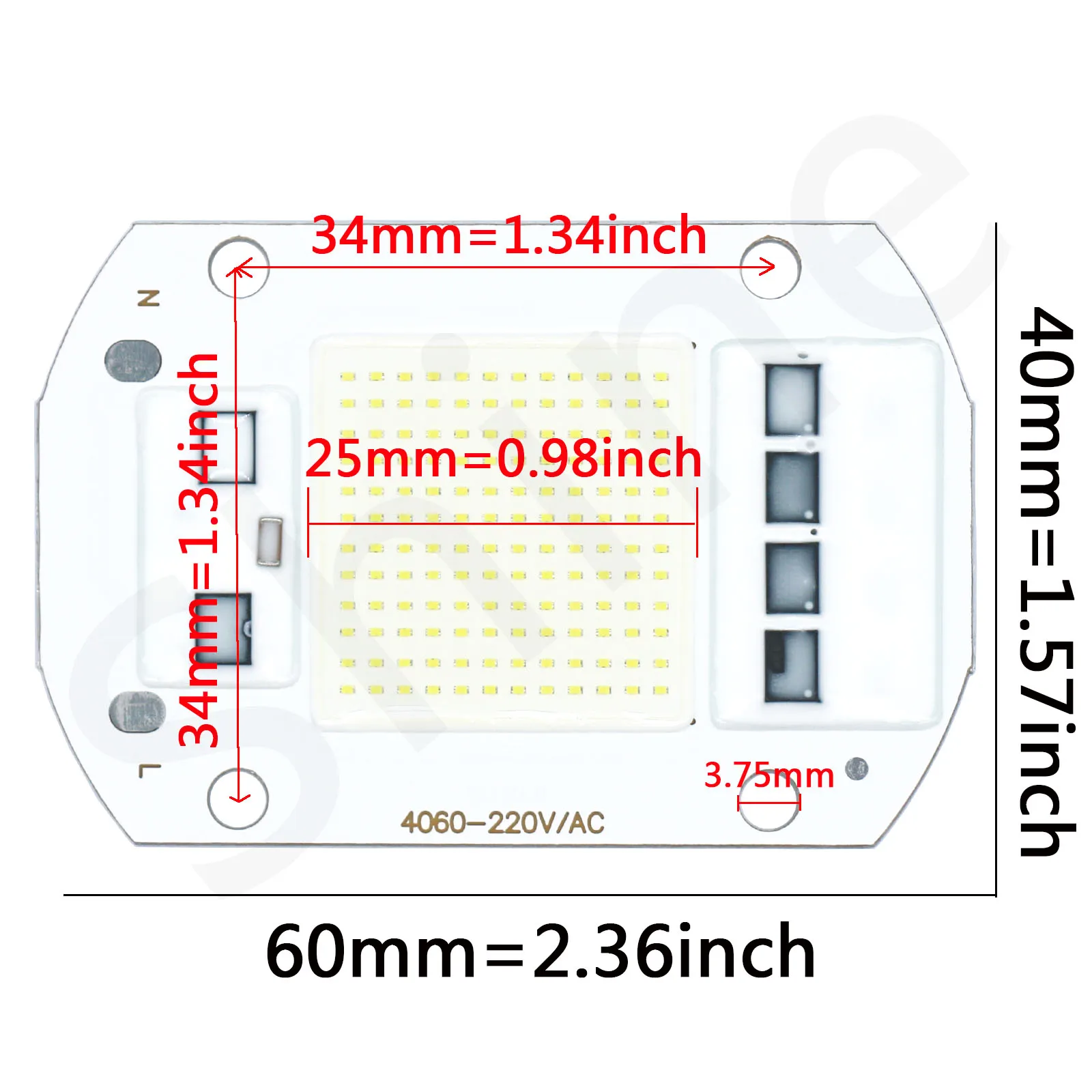 Alta luminosità LED COB Chip CSP lampada perline 50W LED Matrix AC 220V Smart IC illuminazione esterna proiettore lampadina faretto fai da te