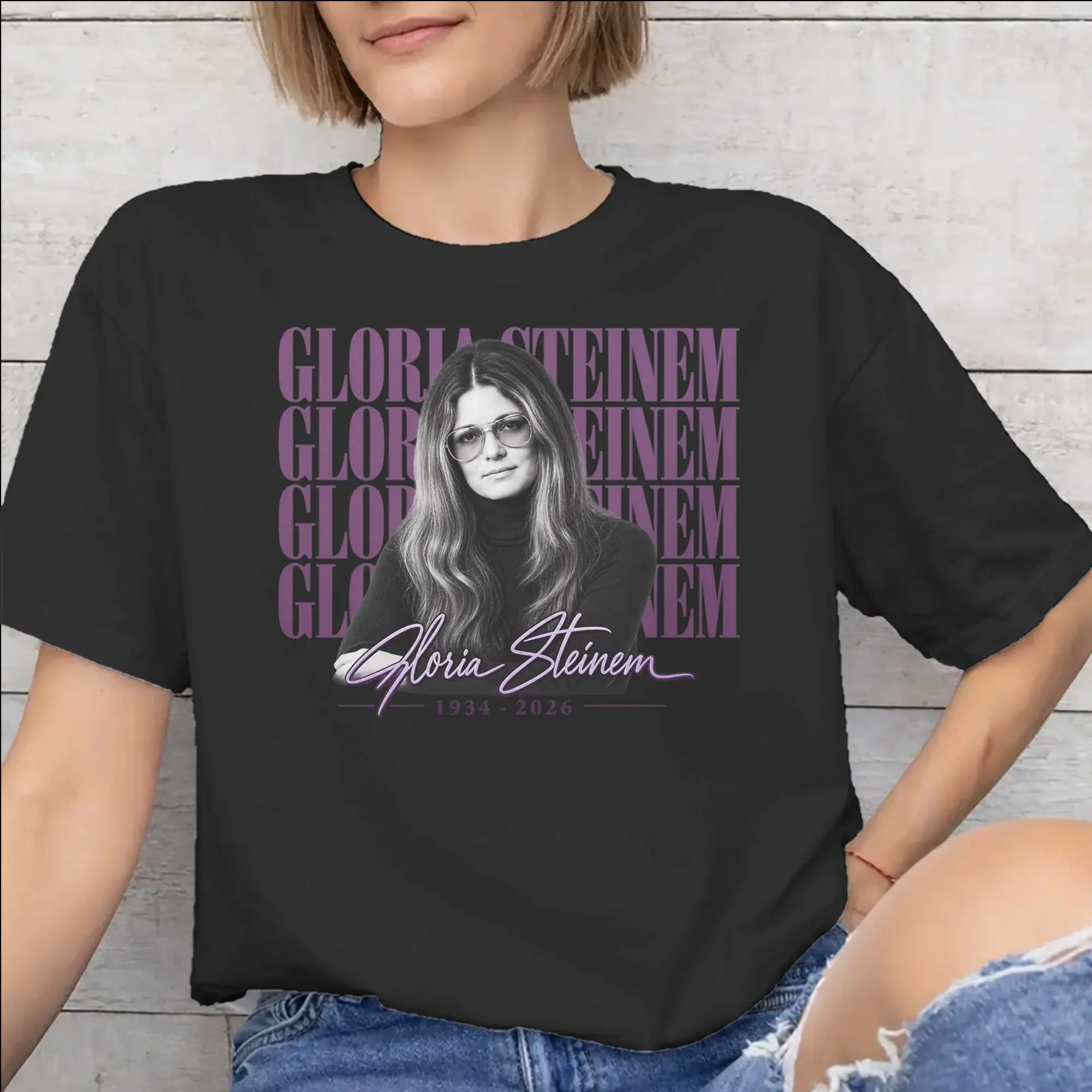 RIP Gloria Steinem  Merch Men Women T Shirts Cotton Tee Fashion  T-shirt Clothing