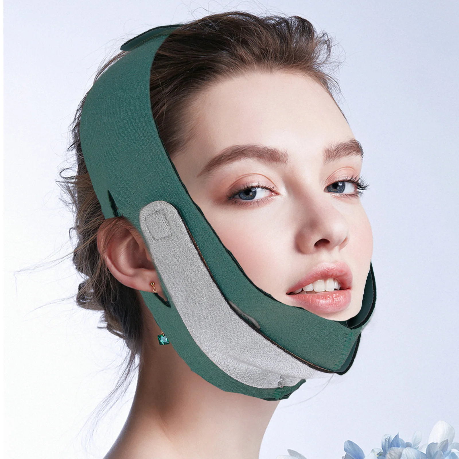 

Slimming Lift Belt Reusable Chin Strap Elastic Breathable Fabric Facial Contour Reshaping Tool Promotes Blood for Home