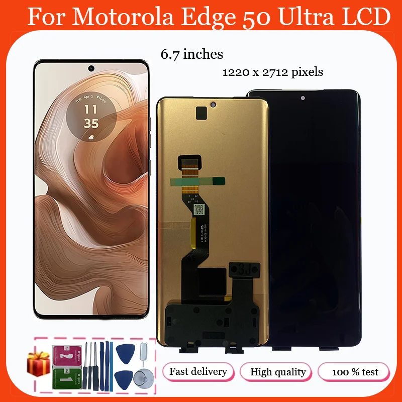 

6.7" AMOLED For Motorola Edge 50 Ultra LCD Display Touch Screen Digitizer Assembly Replacement Parts For Moto Edge 50 Ultra LCD