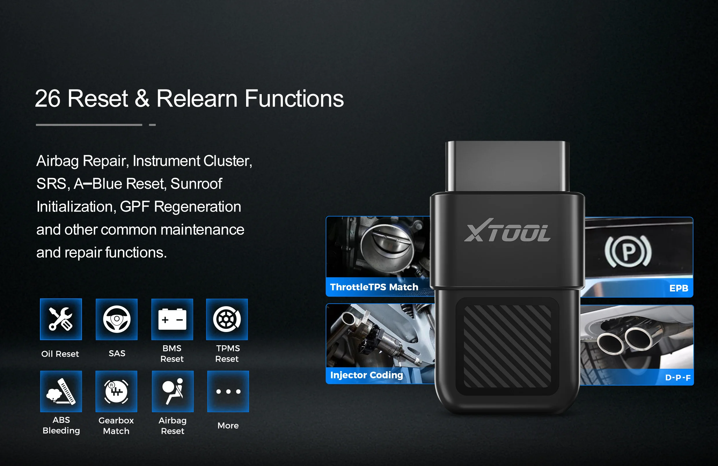 XTool Anyscan A30X OBD2 Scanner 26 Reset-Services Codeleser TPMS Airbag Öl-Reset Sitzkalibrierung Injektor-Code PK A30M A30D – Detail 10