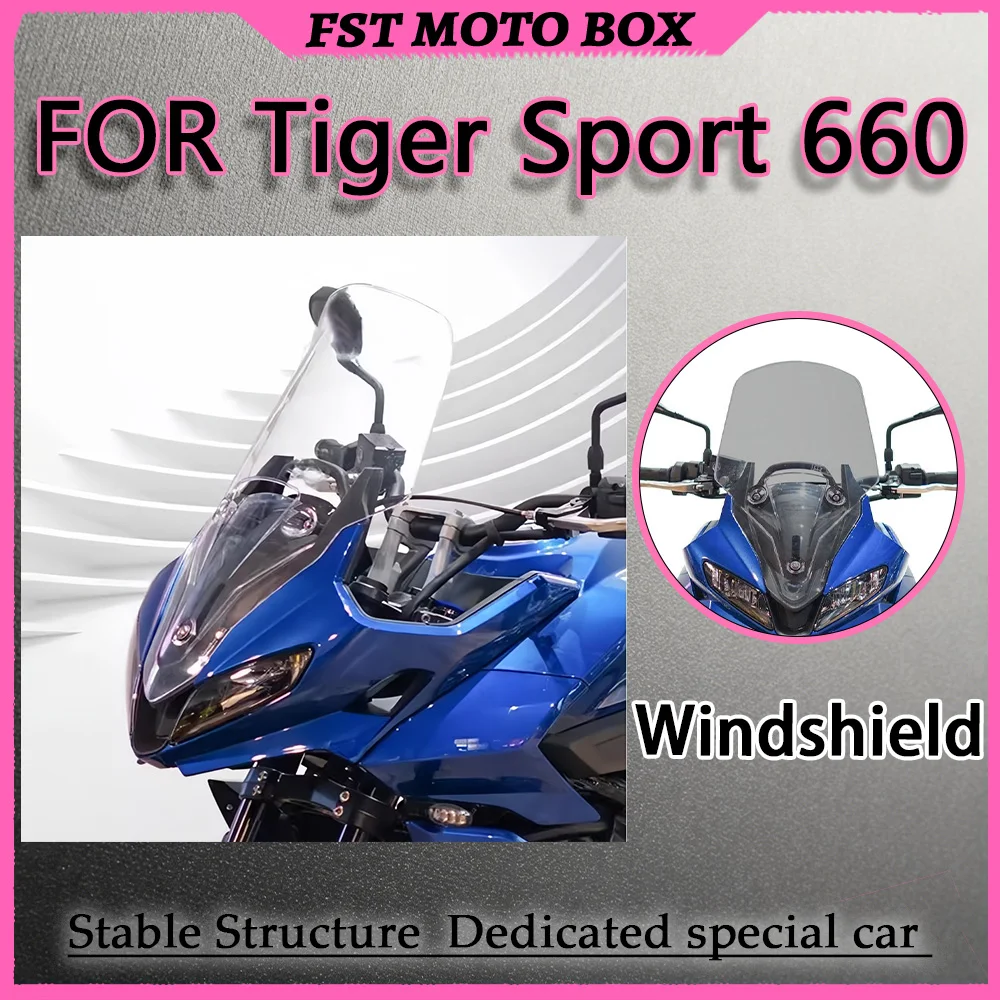 FOR Tiger Sport 660 Front Windscreen Aerodynamic Sport Styling Design Long-Distance Wind Protection Balance Motorcycle Accessory