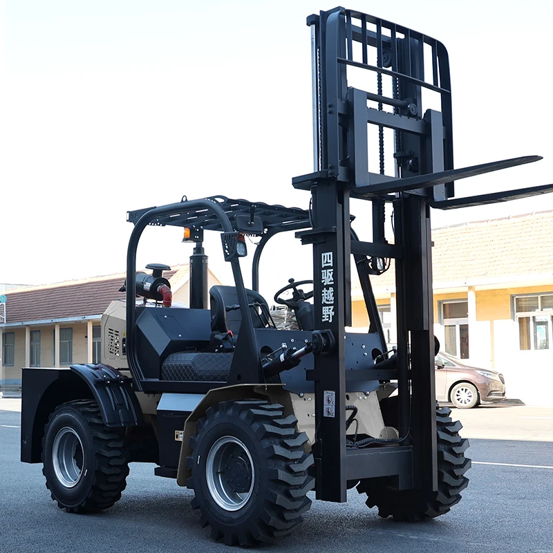 Conditioned Mini Forklift 1.5T 3T Telescopic Off-Road  4WD 4M Lifting Height Yunnei Engine National IV Forklift