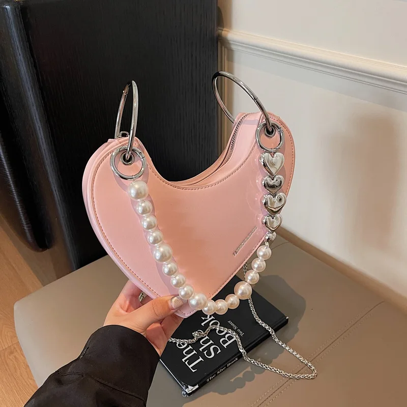 

Japanese Niche Design High-end Sweet Cool Spice Girl Y2K Bags 2025 Summer New Versatile Love Chain Portable Messenger Bag Women