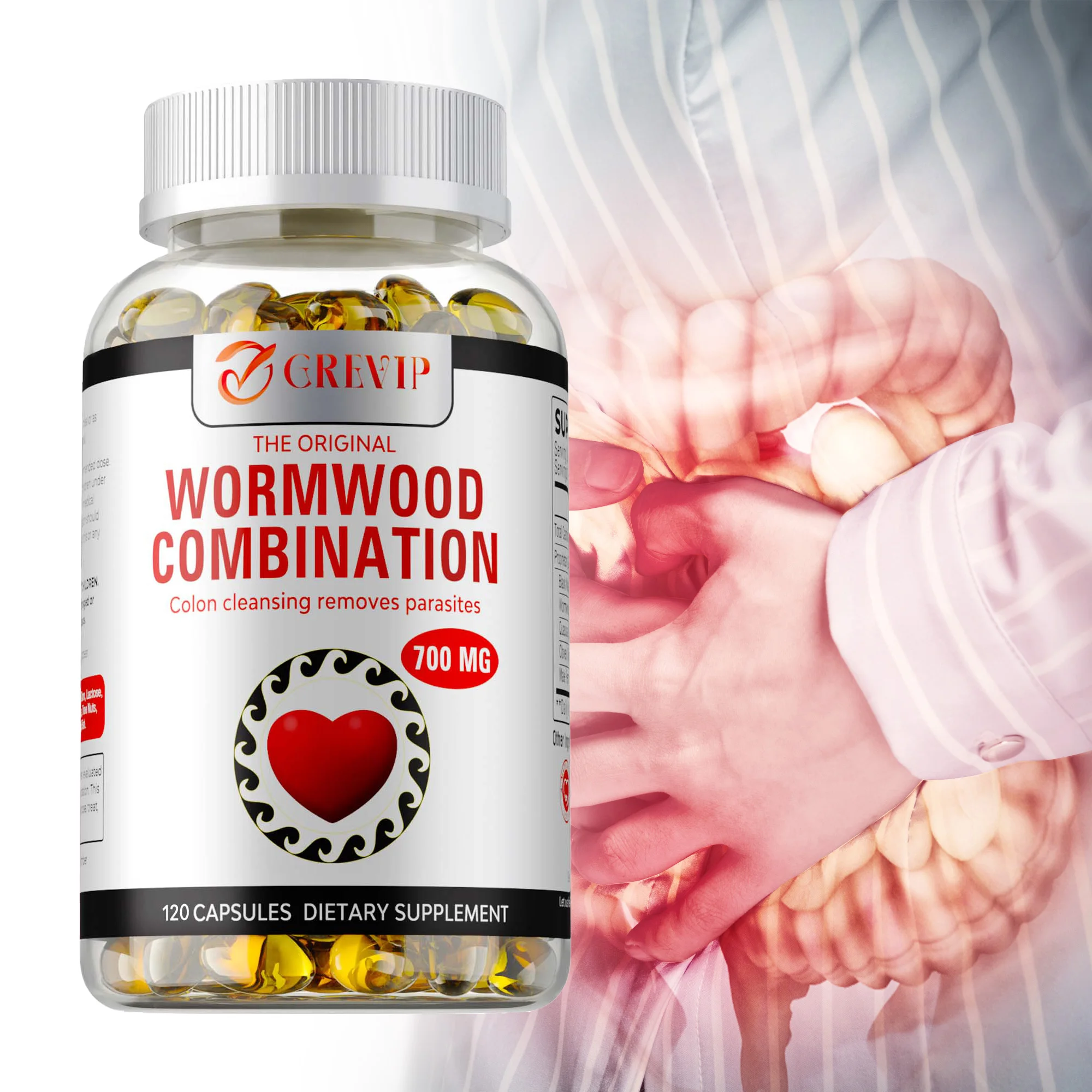 Wormwood Combination 700 Mg - Intestinal Cleansing, Promotes Digestive System and Liver Health, Enhances Immunity, Gluten-free