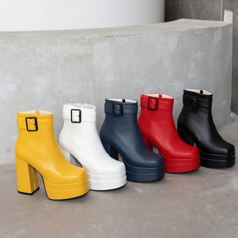 Women\'s Mid-Heels In Autumn and Winter 2022 New Ladies Leather With Fluff Thick heel Boots