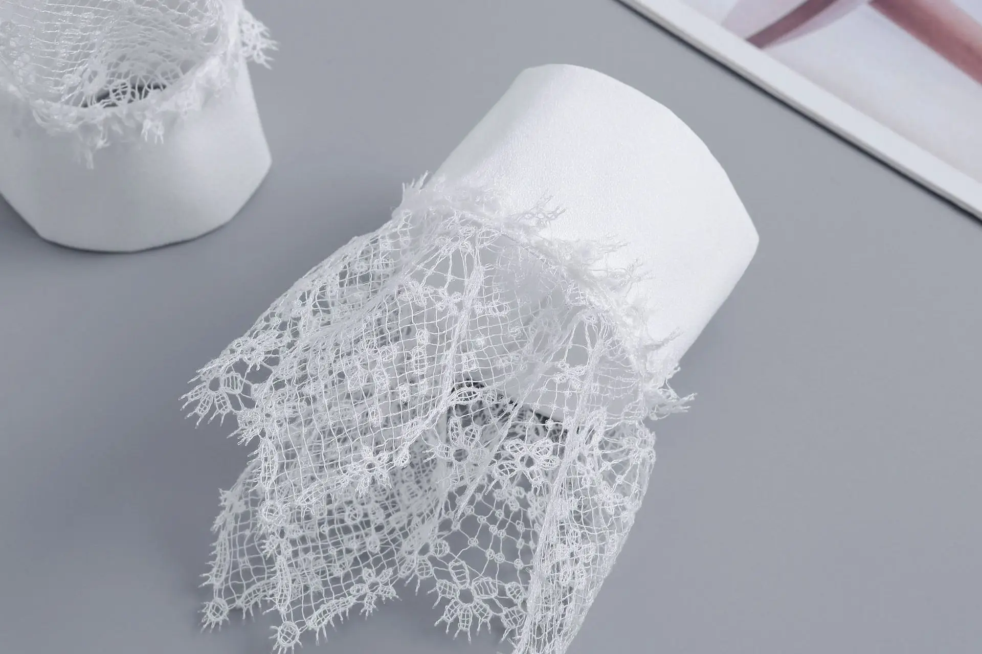 المرأة انفصال كم الأصفاد وهمية الإناث الدانتيل رقيقة مطوي مضيئة كم الأصفاد كاذبة الكشكشة معصمه اكسسوارات الزخرفية #1