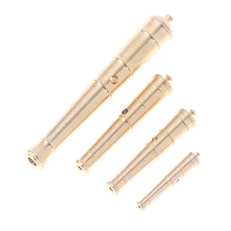 مجموعة مدفع السفينة النحاسية باستخدام الحاسب الآلي 4 أحجام مدفعات مشهورة لنماذج السفن القديمة، مدفعية لعرض المراكب الشراعية جاليون