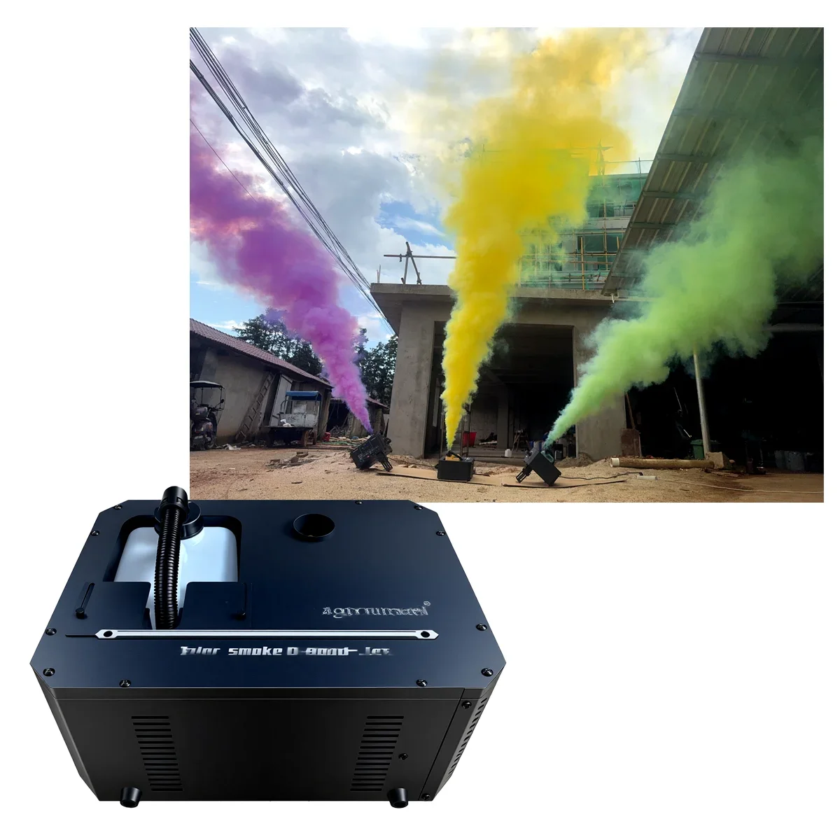 Mini Gender Reveal Party 2000W DMX512 Color Smoke Machine for DJ Events, Weddings, Parties
