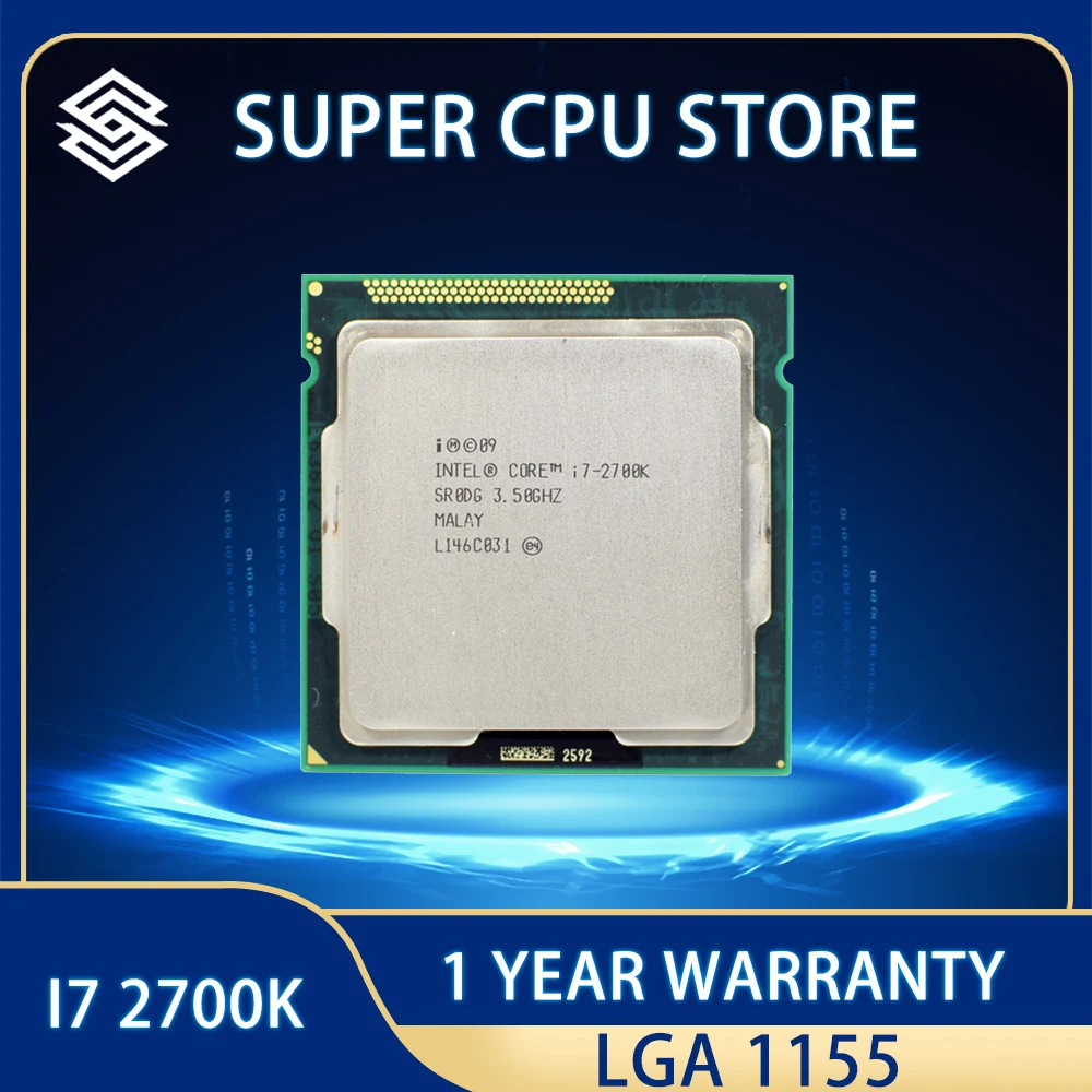 Бывший в употреблении процессор Intel Core i7 2700K 3,5 ГГц четырехъядерный LGA 1155 процессор SR0DG