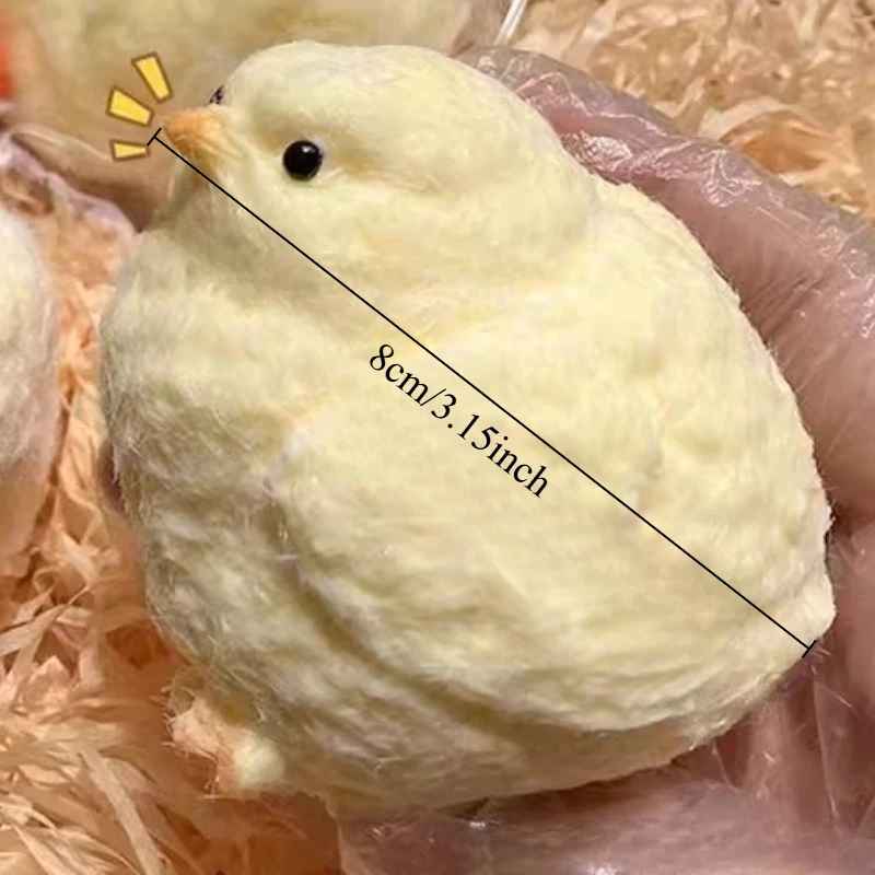 Cute Yellow Chick Squishy Squeeze Toy Soft Pinchable Animal Fidget Sensory Toy Anxiety Relief Desktop Decor Gift for Kids Adults