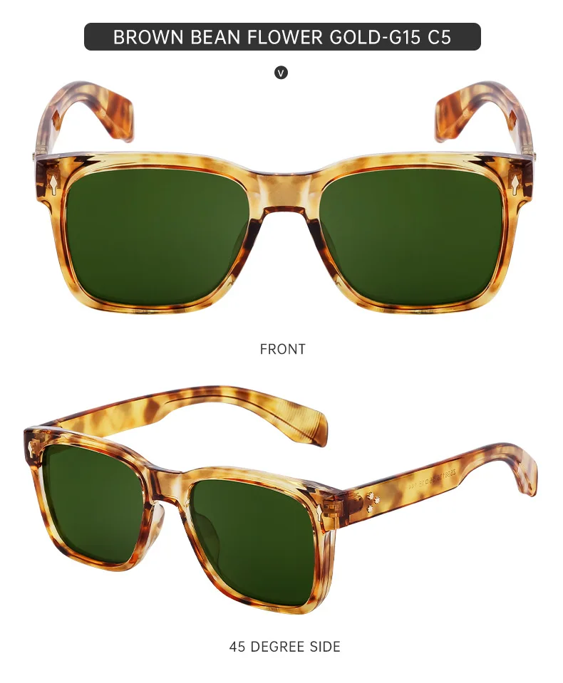 Neue quadratische Sonnenbrille für Männer Vintage Designer Sonnenbrille Frauen trend ige Luxus Retro Mode Brille Gafas de Sol Hombre Zonnebril – Detail 15