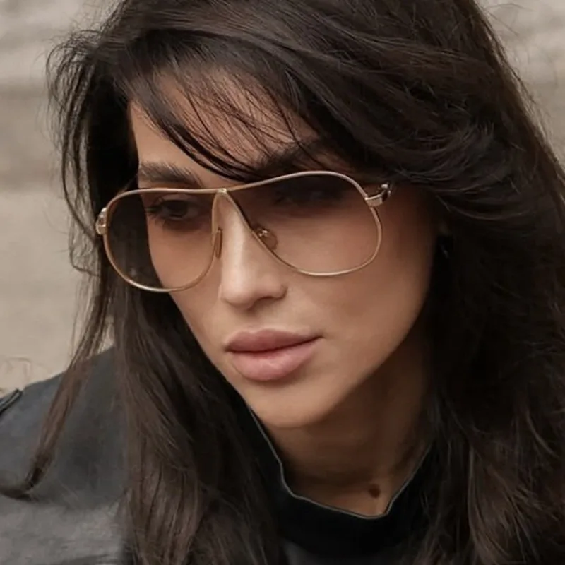 Gafas de Sol Retro con Forma de Rana, Gafas de Aviador Extra Grandes para Hombre y Mujer, Lentes de Sol Vintage de Alta Gama